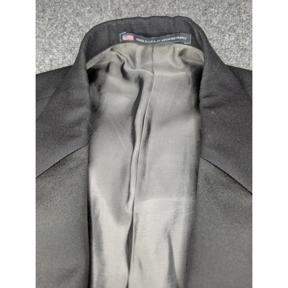 Hart Schaffner Marx Tuxedo Jacket 1‎ One Button Black 44L Hole**